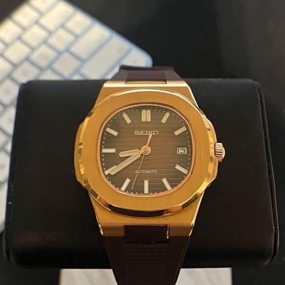 Seiko custom build nautilus mod automatic watch -sapphire crystal/NH35 - Picture 2 of 7